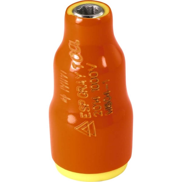 Gray Tools 4mm X 1/4" Drive, 6 Point Standard Length, 1000V Insulated M604-I - main